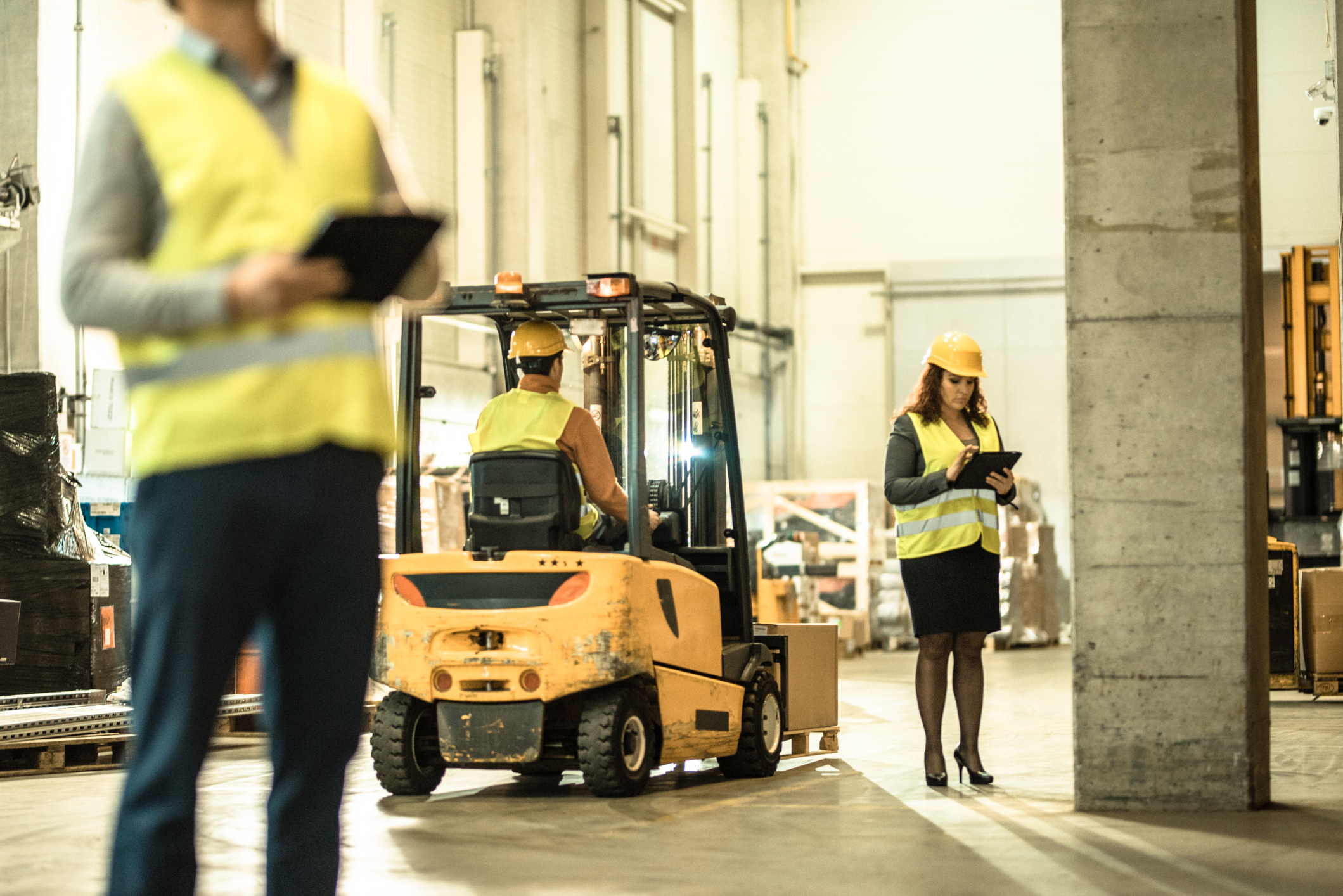 Manual worker working in warehouse