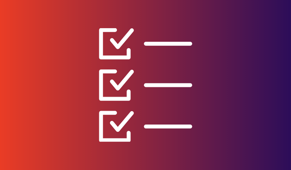 Three checkboxes, each with a checkmark and a horizontal line beside it, are displayed on a red-to-purple gradient background—perfect for creating a heat safety checklist.