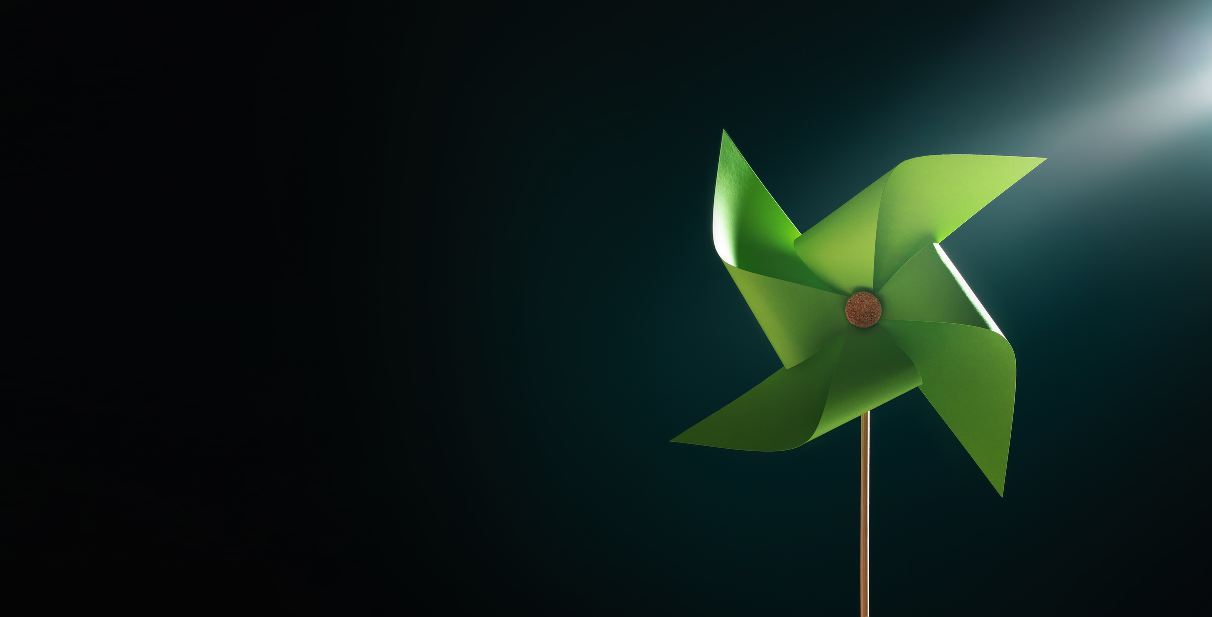ESG and Clean Energy Concept. Close-up of Wind Turbine Paper. Decrease Carbon and Produce a Green Power. World Earth Day, Sustainable Resources, Environmental and Ecology Care
