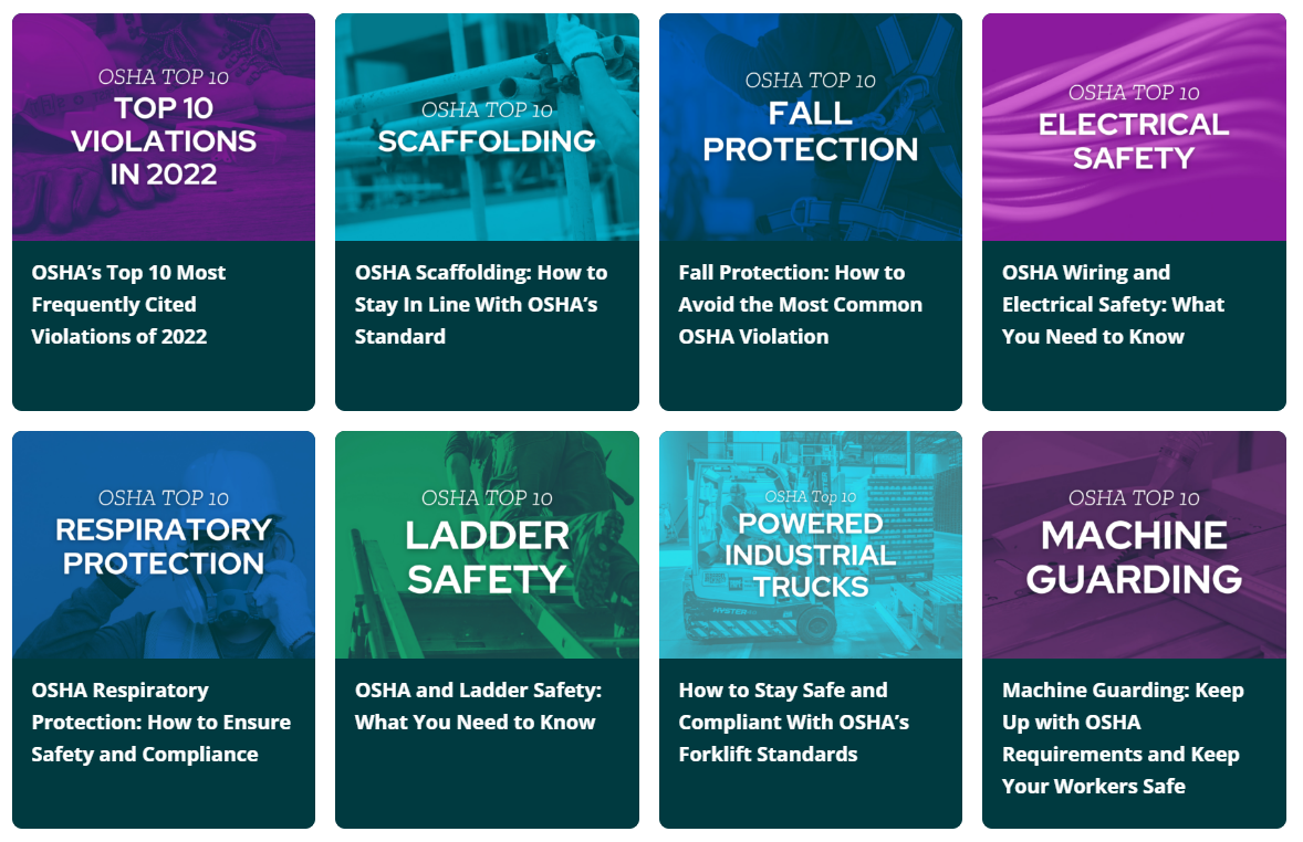 osha top 10 resource hub screenshot