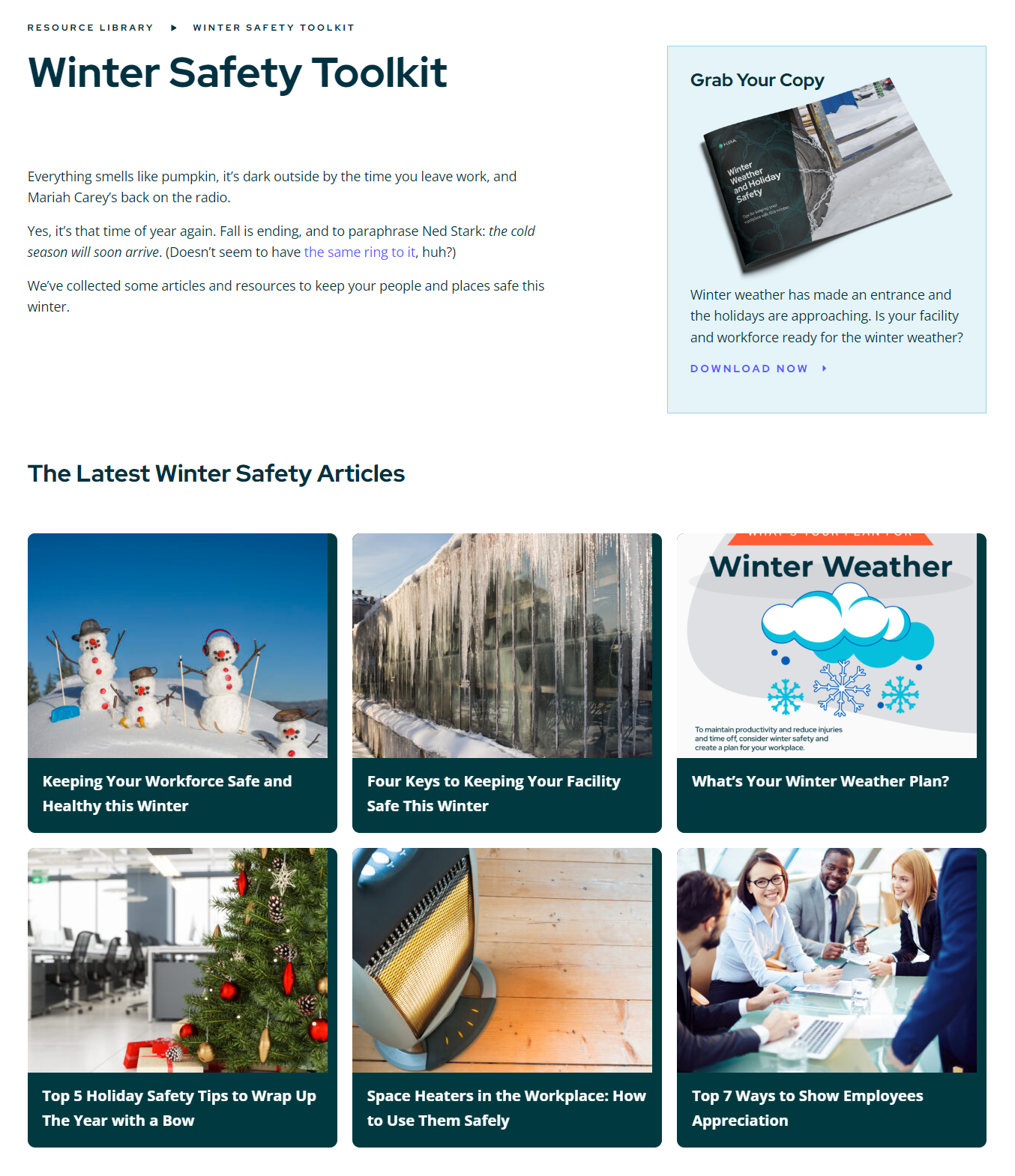 winter safety toolkit screenshot
