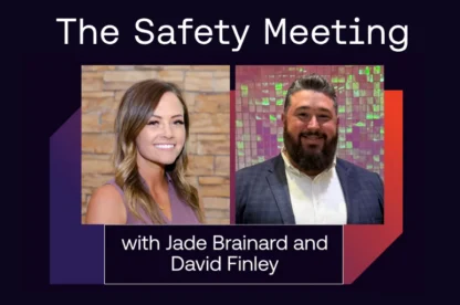 Safety Meeting with jade and david