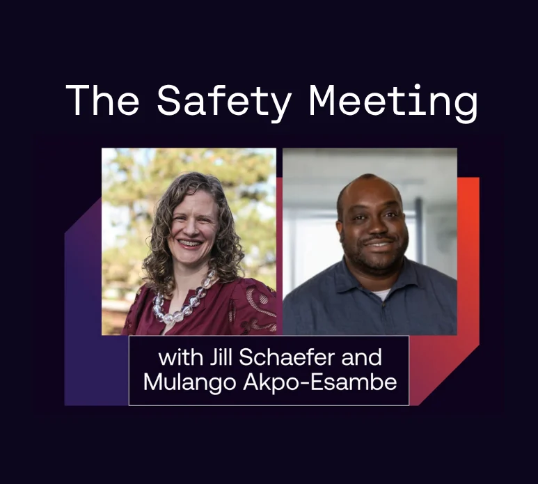 Safety Meeting with jill and mulango