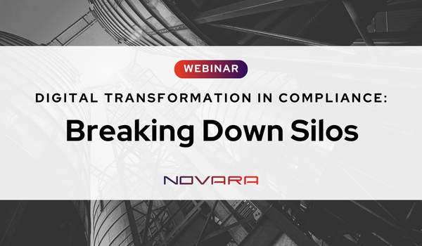 A close-up of a webinar exploring digital transformation and breaking down silos.