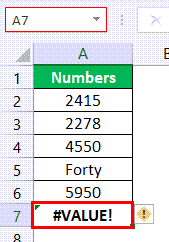 value error
