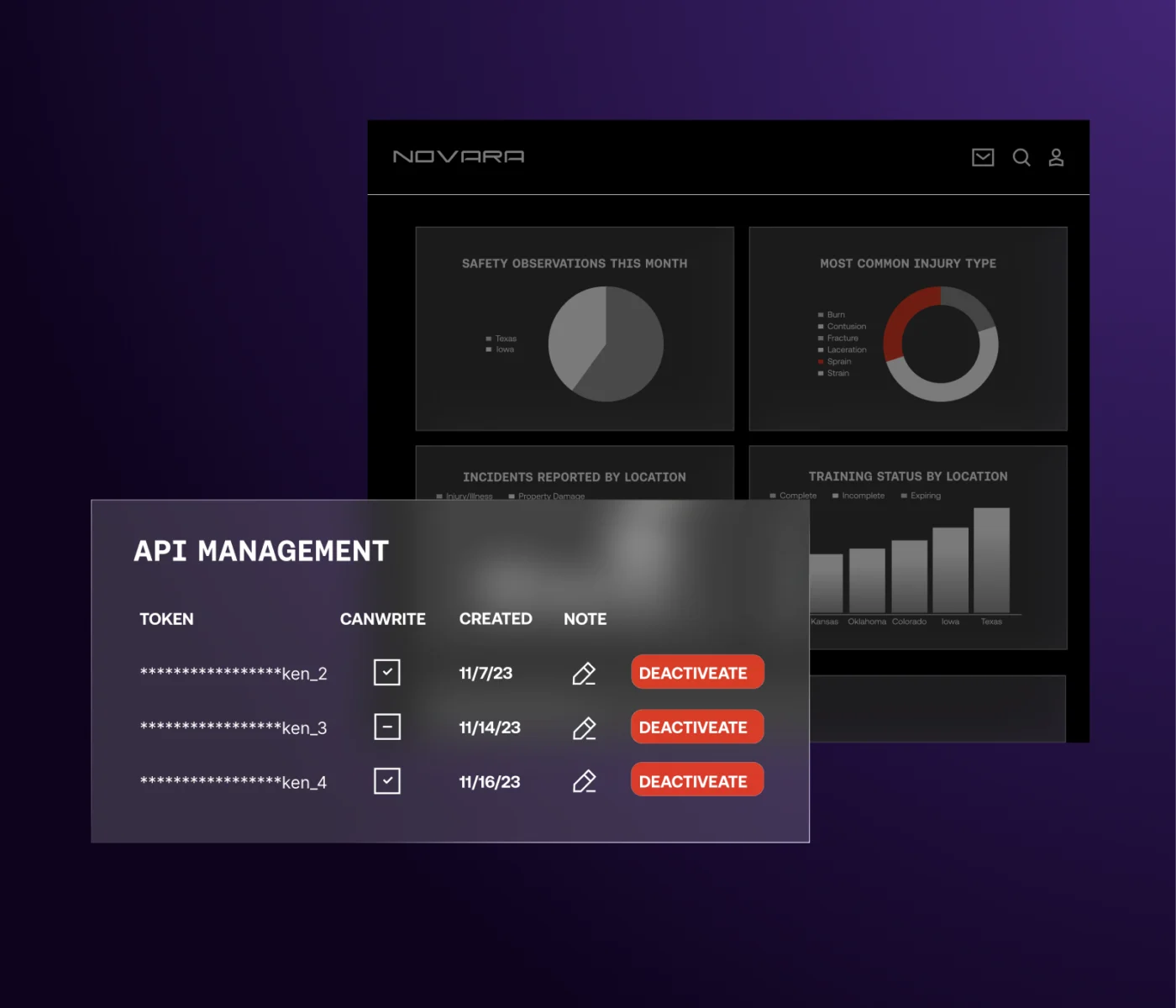 novara flex ehs api